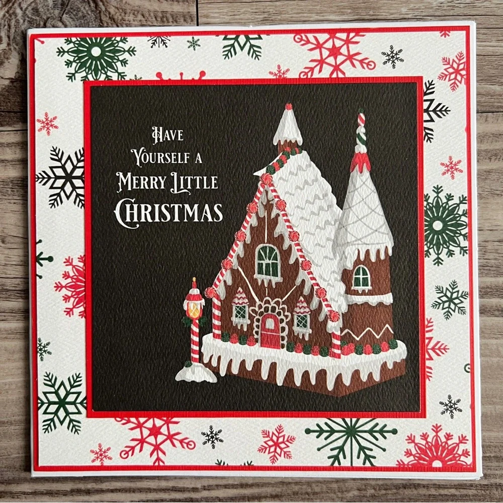 Handmade Christmas Holiday Greeting Cards Set of 12 5.5”x5.5” With Envelopes